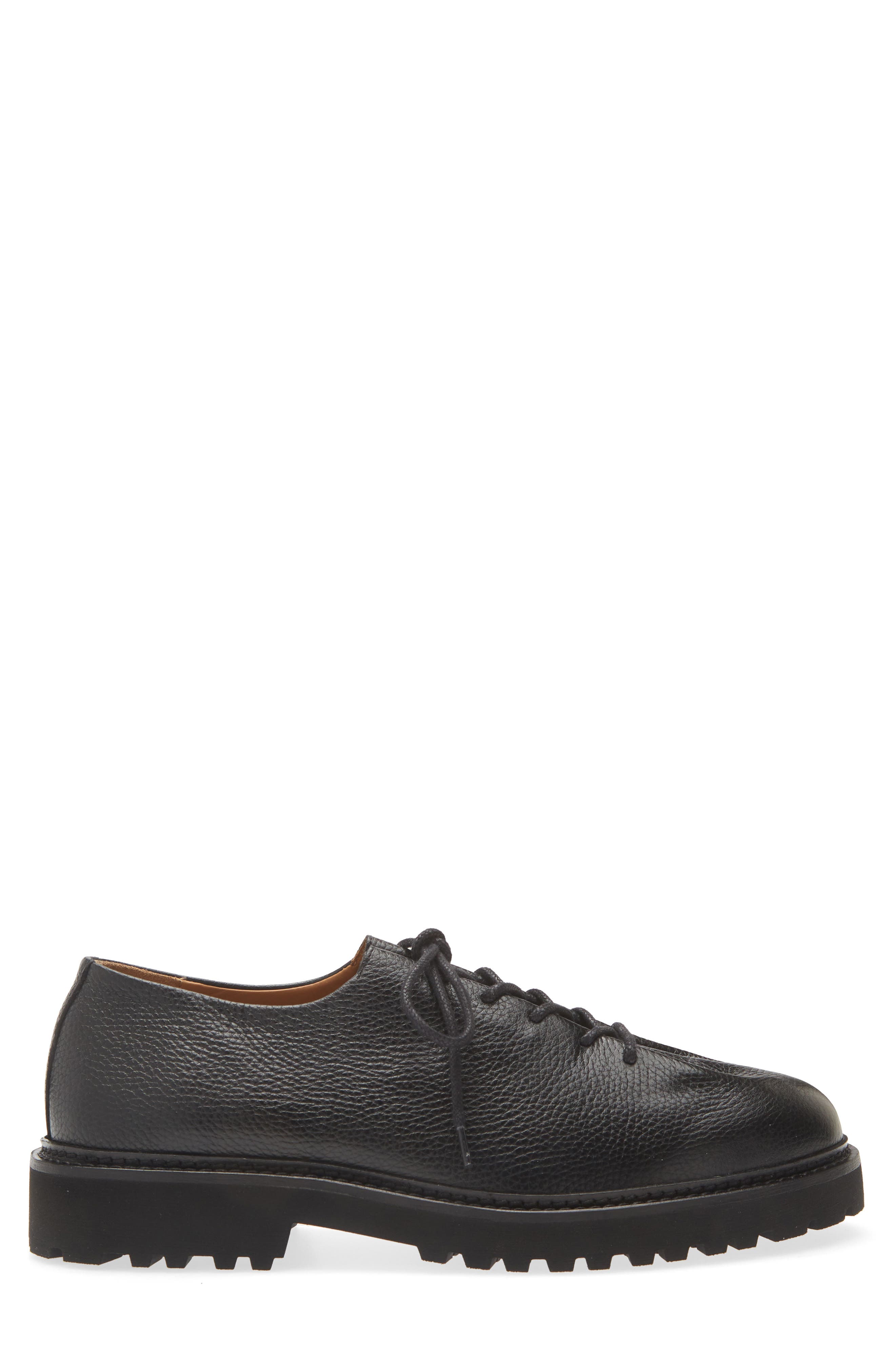 JACQUES SOLOVIERE Edouard Lug Sole Wholecut Shoe, Alternate, color, Black