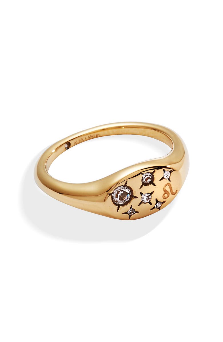 Alex and Ani Zodiac Ring, Main, color, Gold Leo
