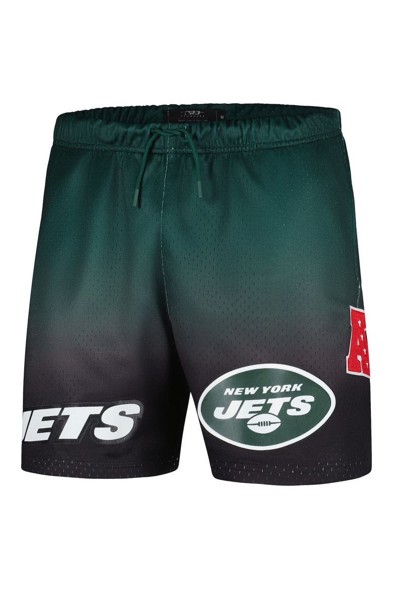 Men's Pro Standard Black/Green New York Jets Ombre Mesh Shorts, Alternate, color, Black