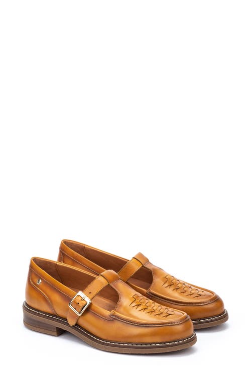 PIKOLINOS Aldaya Buckle Strap Loafer in Cheddar 