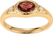 MADE BY MARY Oval Birthstone Signet Ring