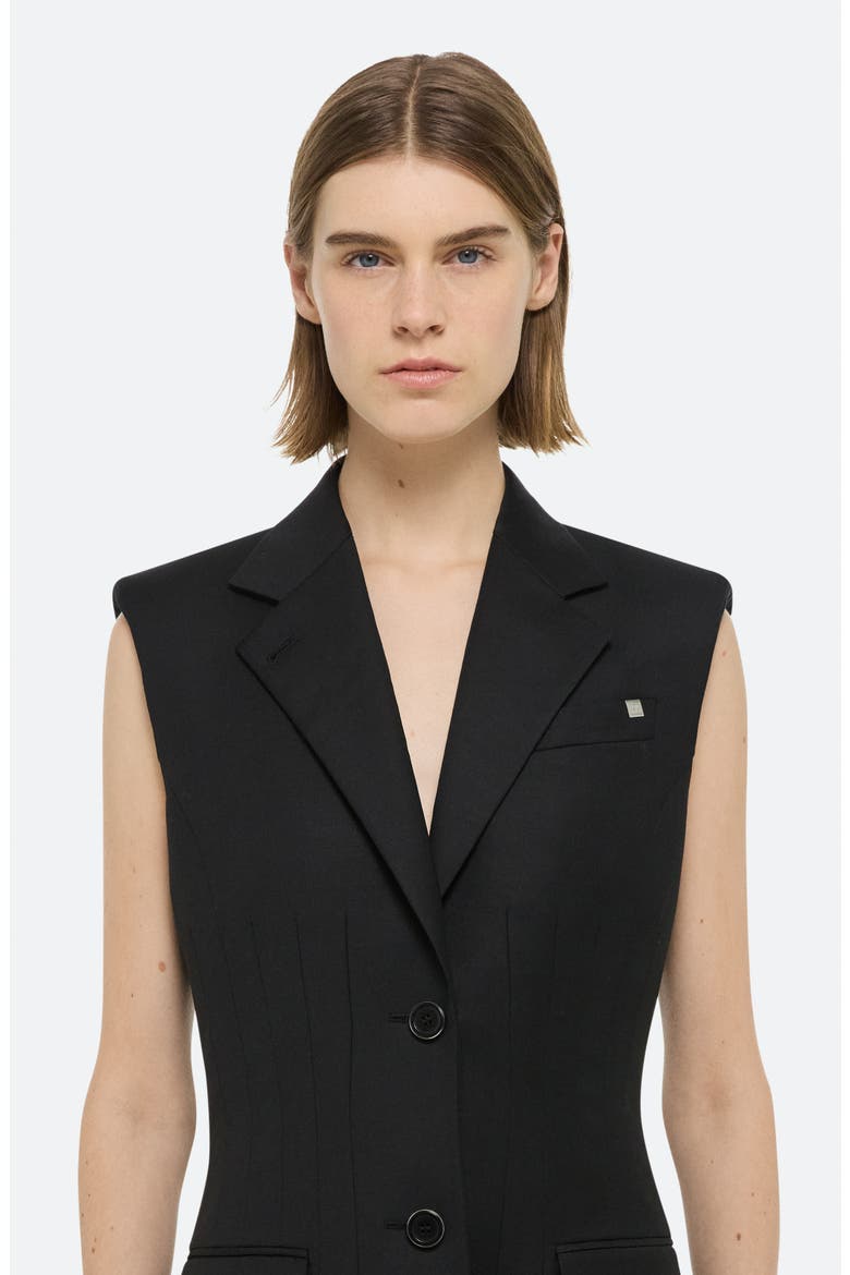 Tailored Sleeveless Blazer Dress, Alternate, color, BLACK