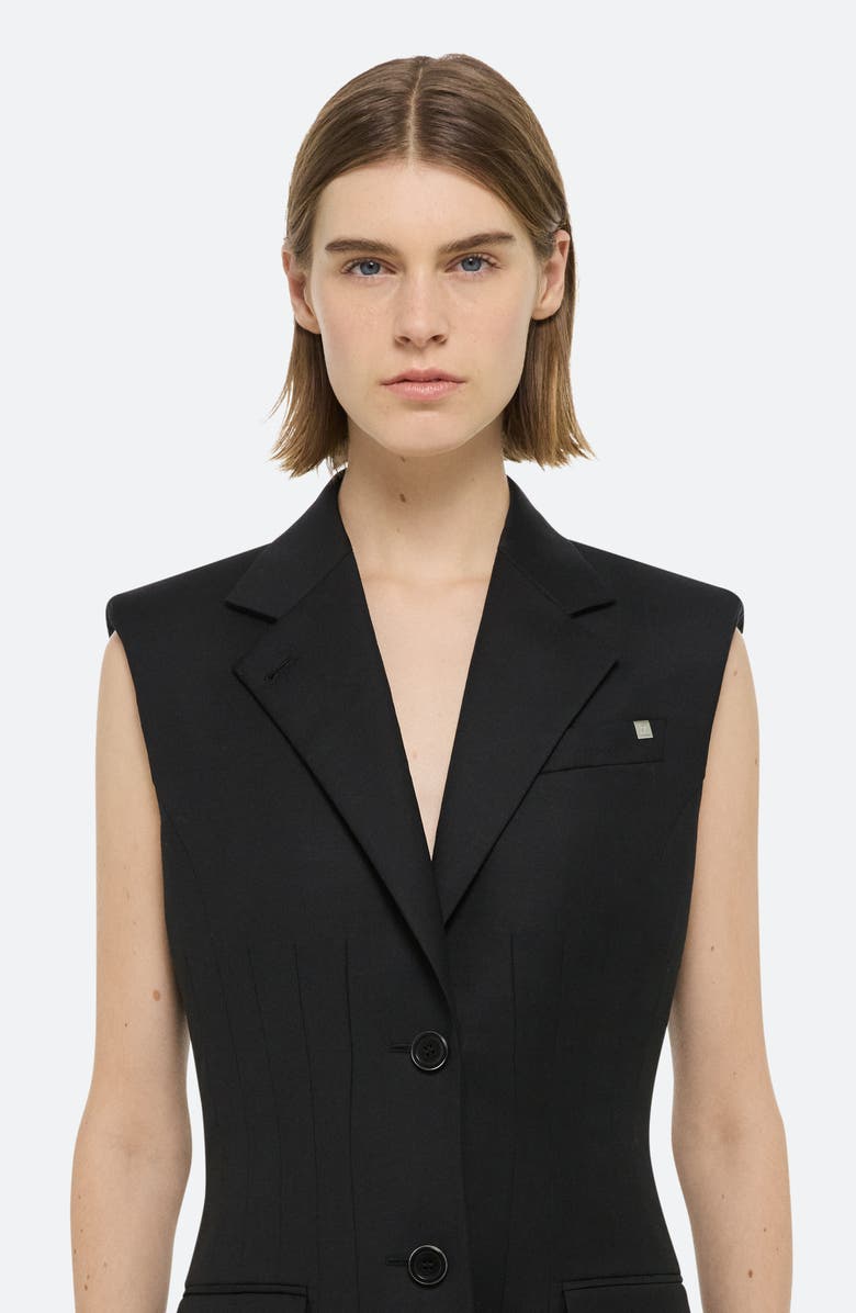 Helmut Lang Tailored Sleeveless Blazer Dress, Alternate, color, Black