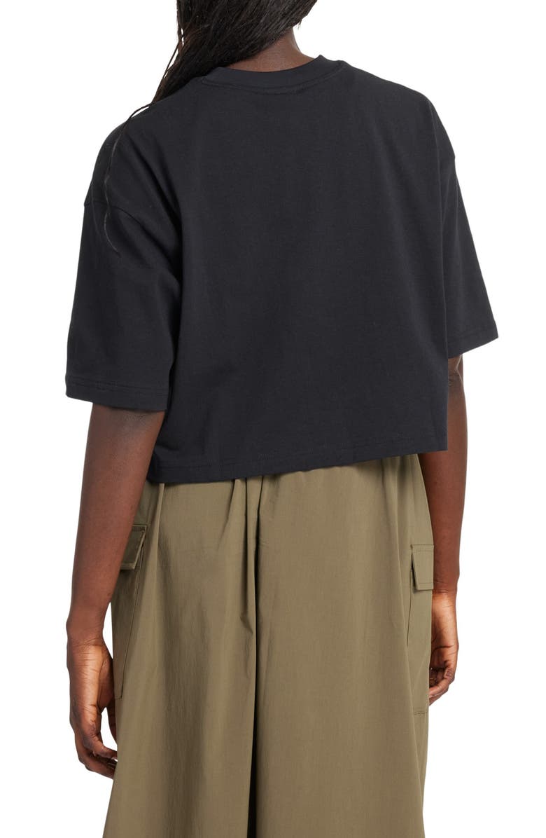 New Balance Oversize Crop Cotton Jersey T-Shirt, Alternate, color,