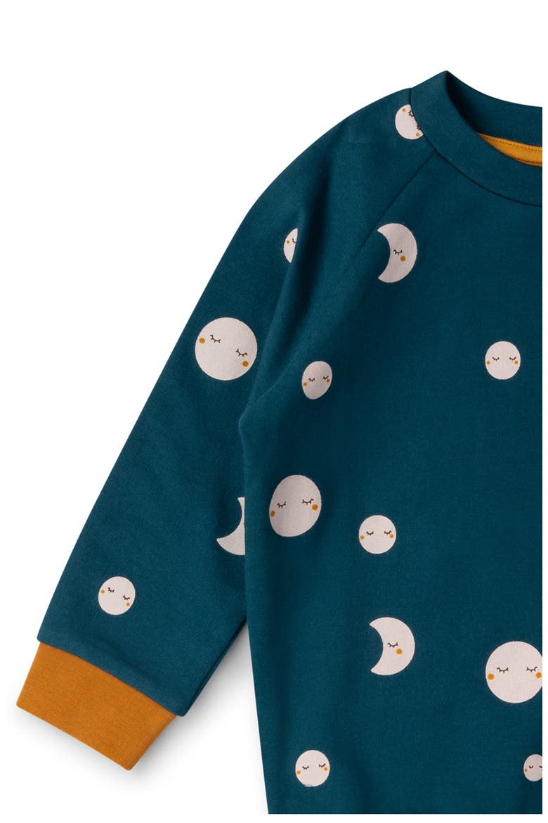 Print Organic Cotton Crewneck Sweatshirt, Alternate, color, BLUE