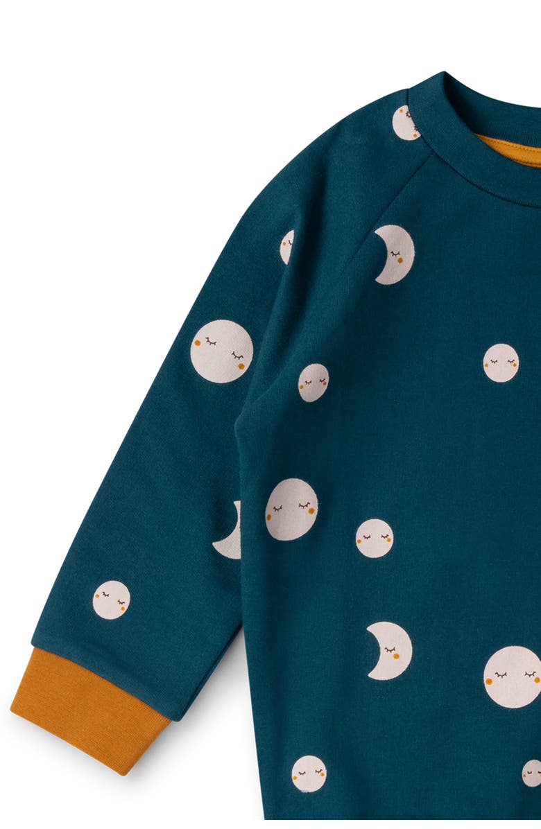 Little Green Radicals Print Organic Cotton Crewneck Sweatshirt, Alternate, color, Blue