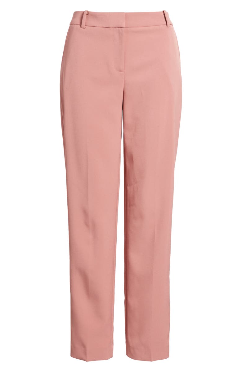 Anne Klein Straight Leg Ankle Pants, Alternate, color, Soft Primrose