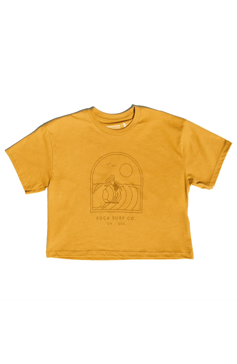 Everyday California San Tropico Tee, Main, color, Mustard Yellow