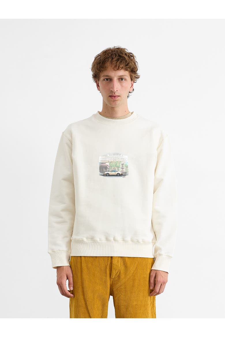 Chasing Classics Printed Sweatshirt, Main, color, Plain Off White