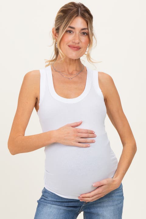 Ribbed Scoop Neck Tank Top