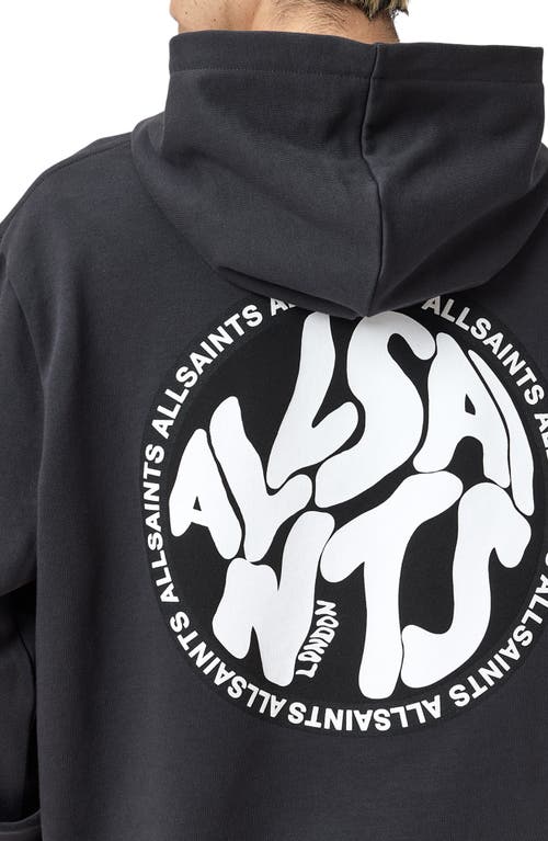 Allsaints Distortion Oth Hooded Pullover In Blue