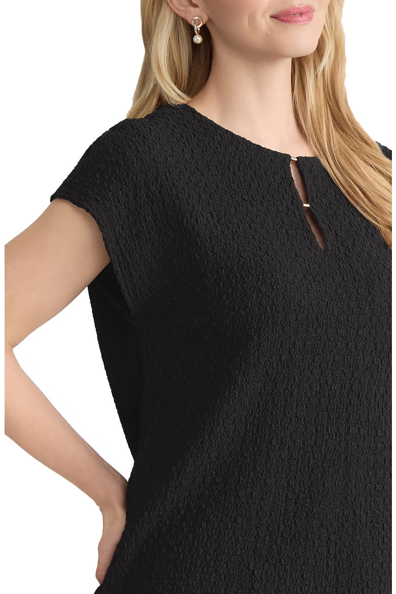 Extended Shoulder Textured Top, Alternate, color, JONES BLACK
