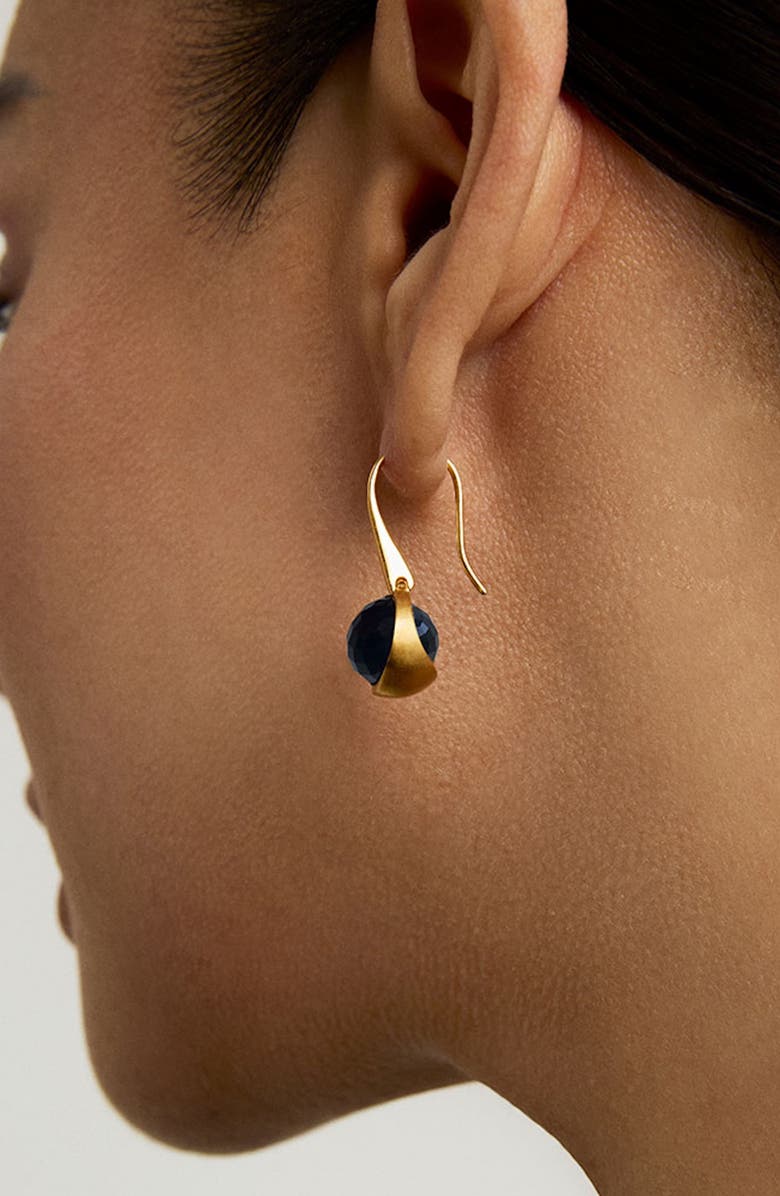 Dean Davidson Ipanema Onyx Drop Earrings, Alternate, color, Yellow Gold/ Onyx