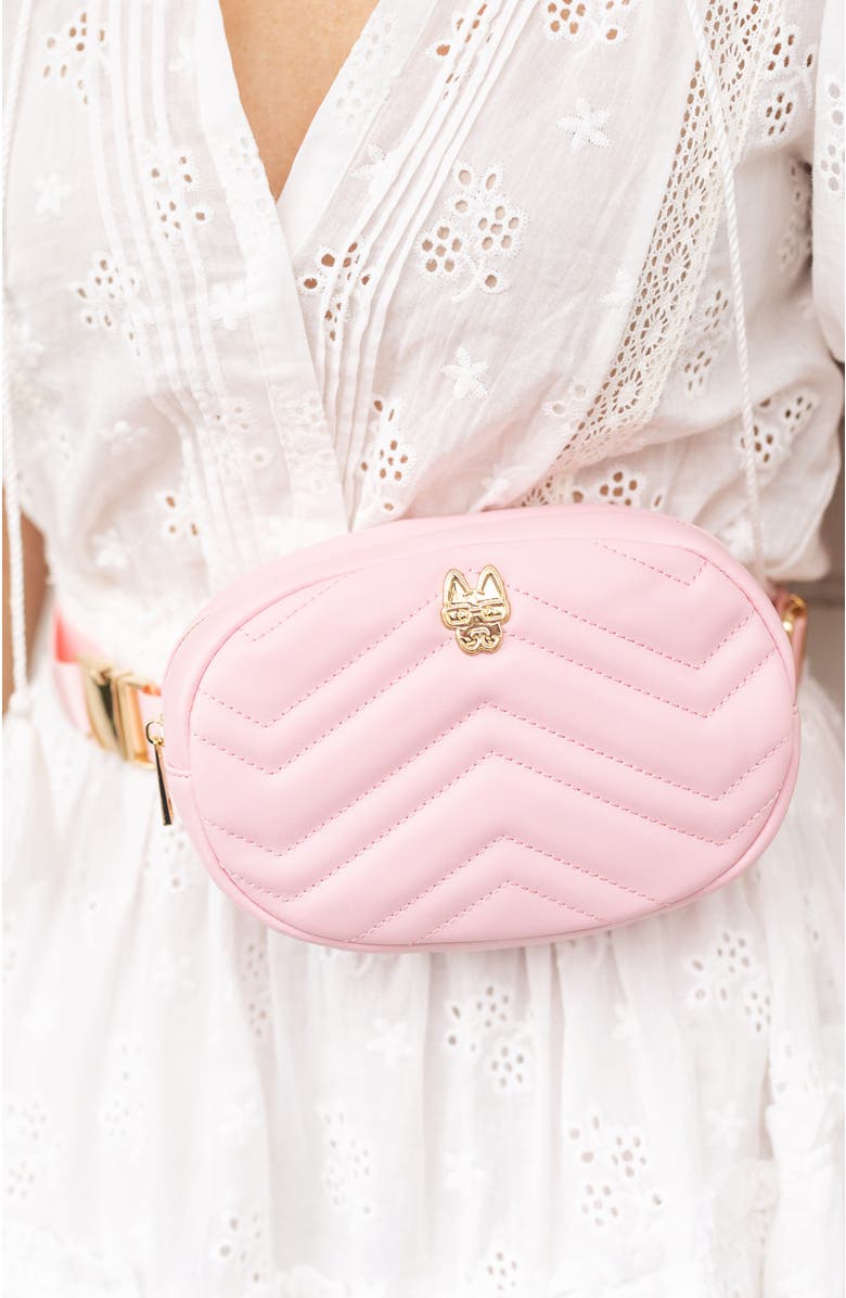 Pink Papyrus Daphne Waste Bag Dispenser & Treat Pouch Belt Bag, Alternate, color, Daphne
