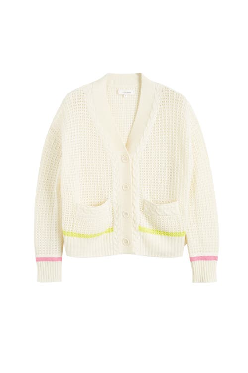 Chinti & Parker Penzance Wool Cashmere Cardigan In Cream/multi