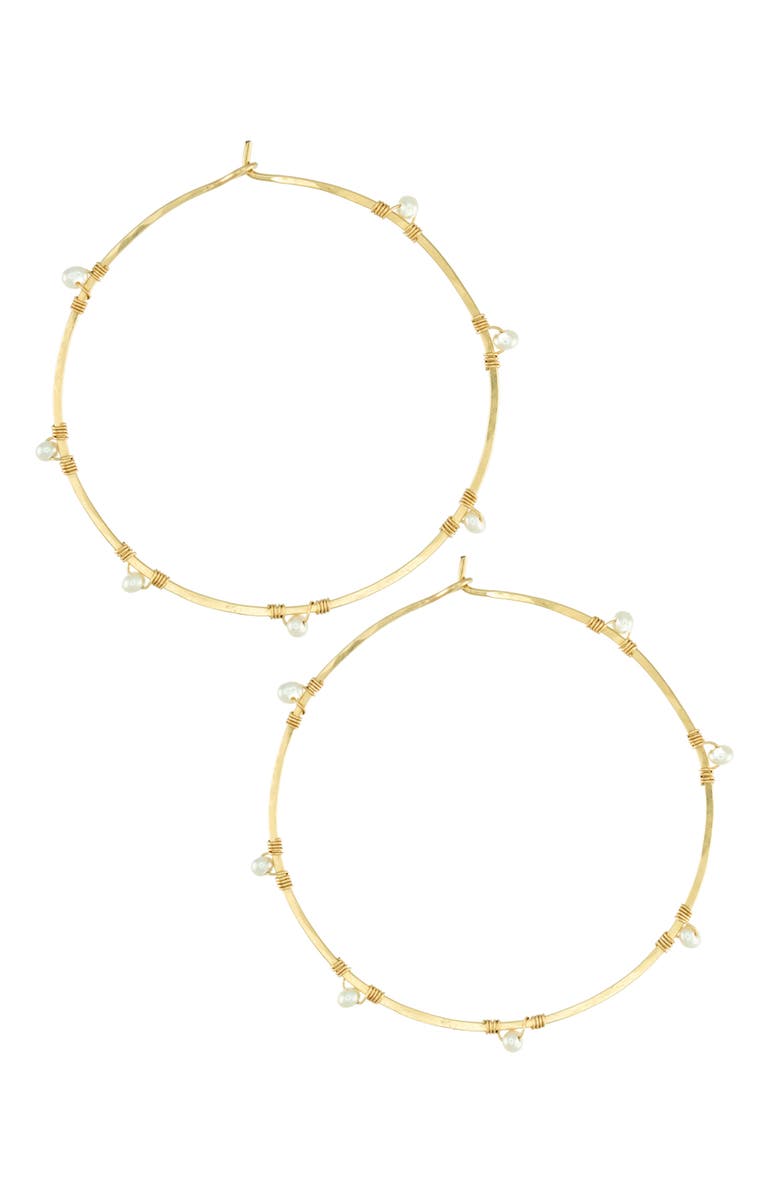 ALBISIA Selia Hoops, Main, color, 14K Gold Filled / Pearl