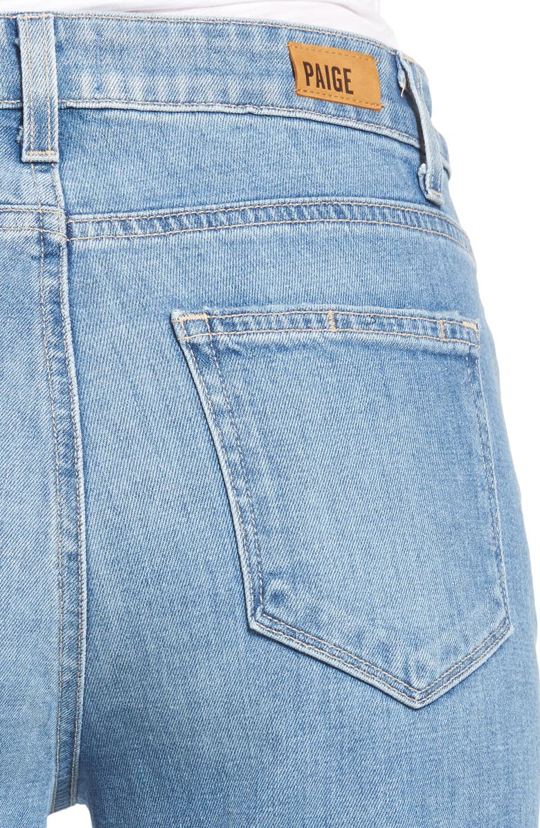 PAIGE Sarah High Waist Crop Straight Leg Jeans, Alternate, color,