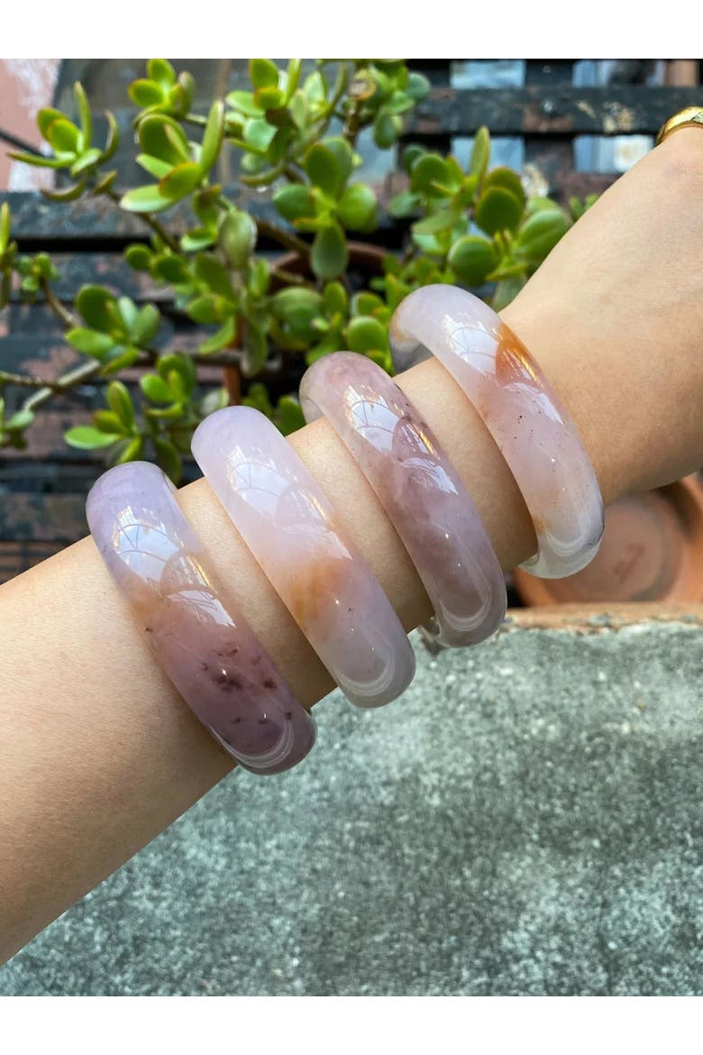 Playground Marble Jade Stone Bangle, Alternate, color, Sand