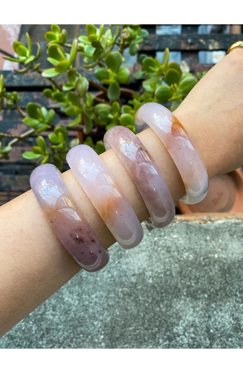 seree Playground Marble Jade Stone Bangle, Alternate, color, Sand