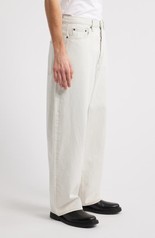 Frame Baggy Straight Leg Jeans In Bleach Out
