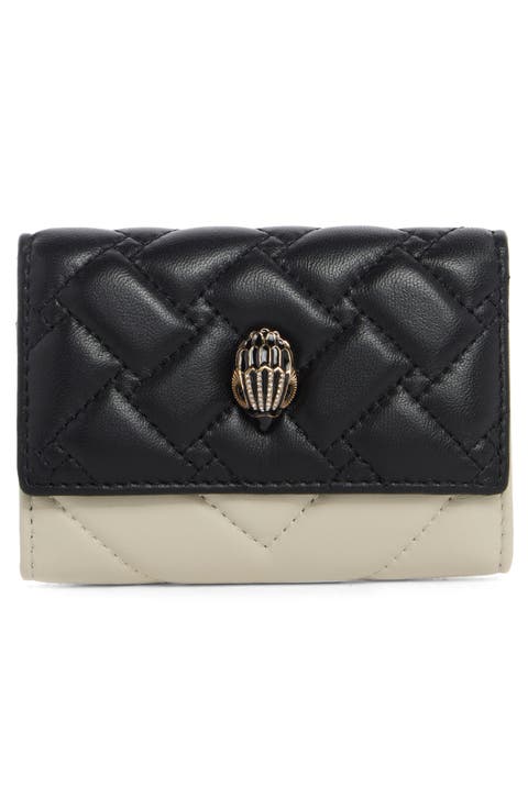 Quilted Leather Flap Wallet