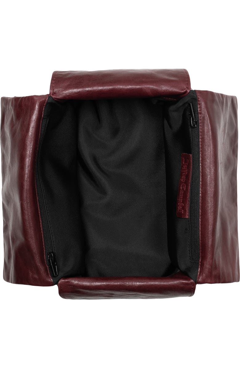 Jeffrey Campbell Boxed-Up Leather Crossbody Bag, Alternate, color, Wine