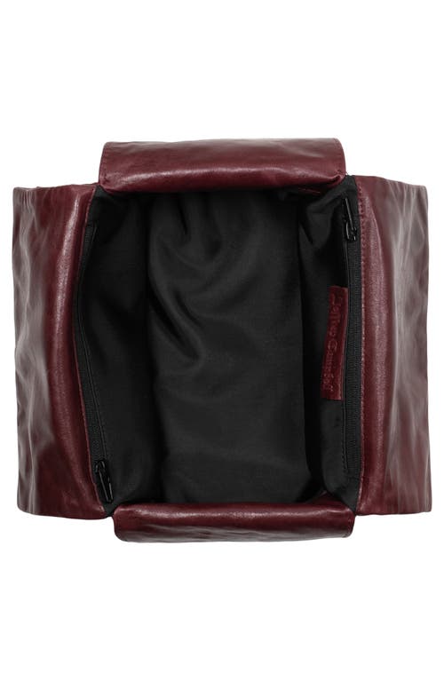Jeffrey Campbell Boxed-up Leather Crossbody Bag In Wine