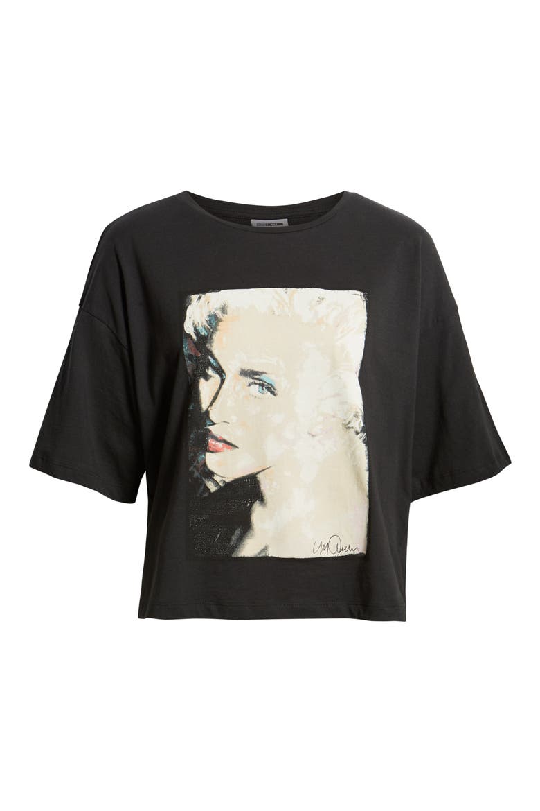 Madonna Boxy Graphic Tee, Alternate, color, BLACK