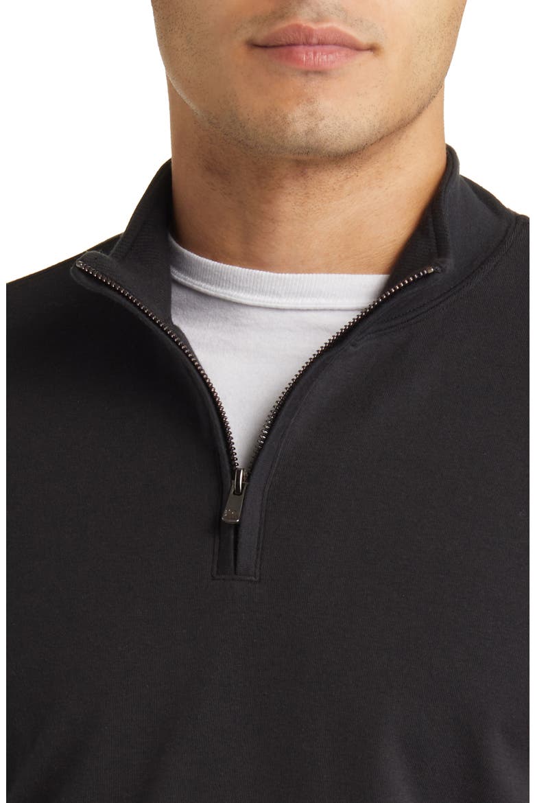 Puremeso Weekend Quarter Zip Top, Alternate, color, BLACK