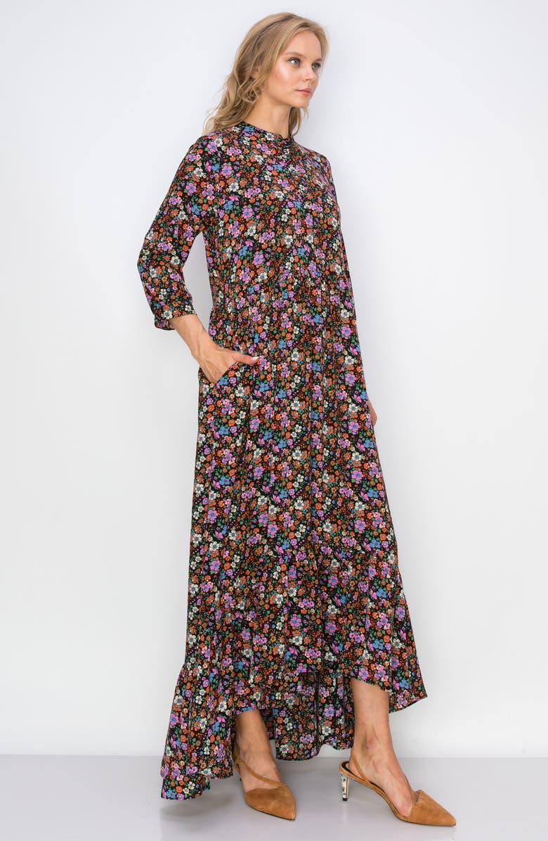 MELLODAY Button Front Hi-Low Maxi Dress, Alternate, color, 