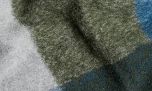 Parachute Plaid Wool & Alpaca Blend Throw Blanket In Blue