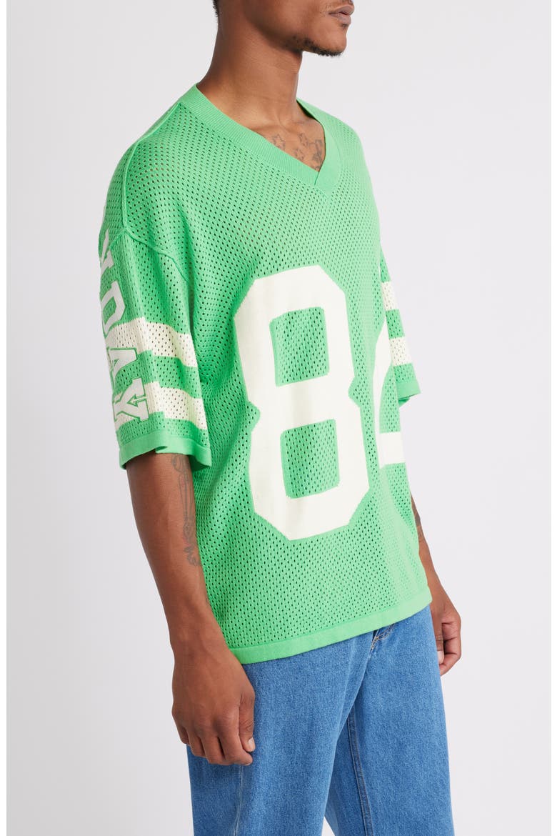 '84 Mesh Appliqué Cotton Graphic Jersey, Alternate, color, GREEN