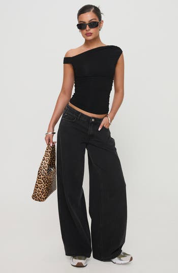Ramos Low Rise Wide Leg Jeans