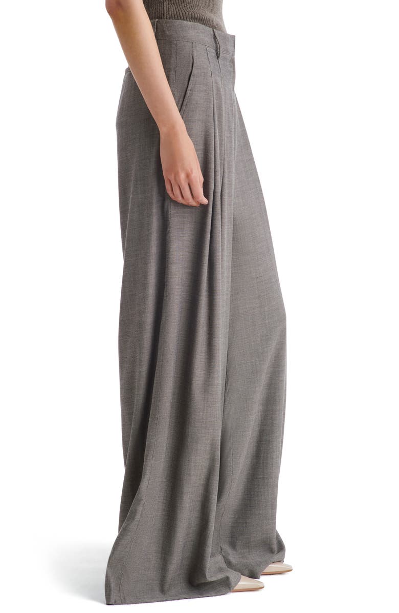 TWP New Didi Pleat Wool Blend Wide Leg Pants, Alternate, color, Taupe