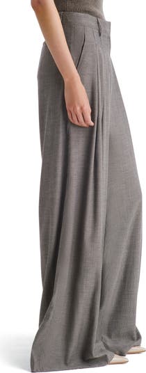 New Didi Pleat Wool Blend Wide Leg Pants