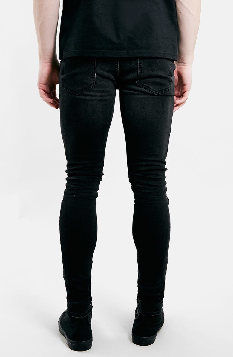 Topman Ripped Spray On Skinny Jeans, Alternate, color,