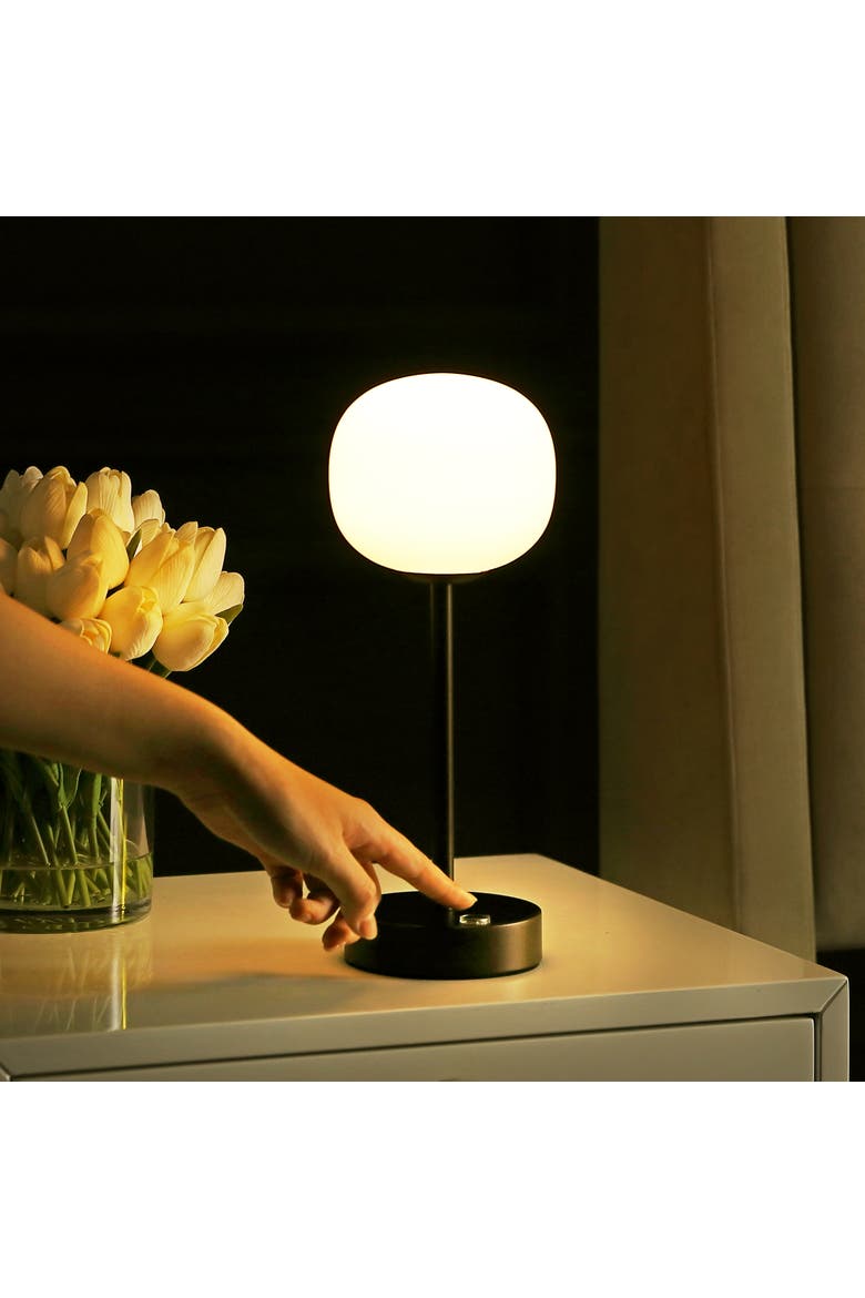 Natalia Modern Minimalist Iron Rechargeable Integrated Portable LED Table Lamp, Alternate, color, Oil Rubbed Bronze