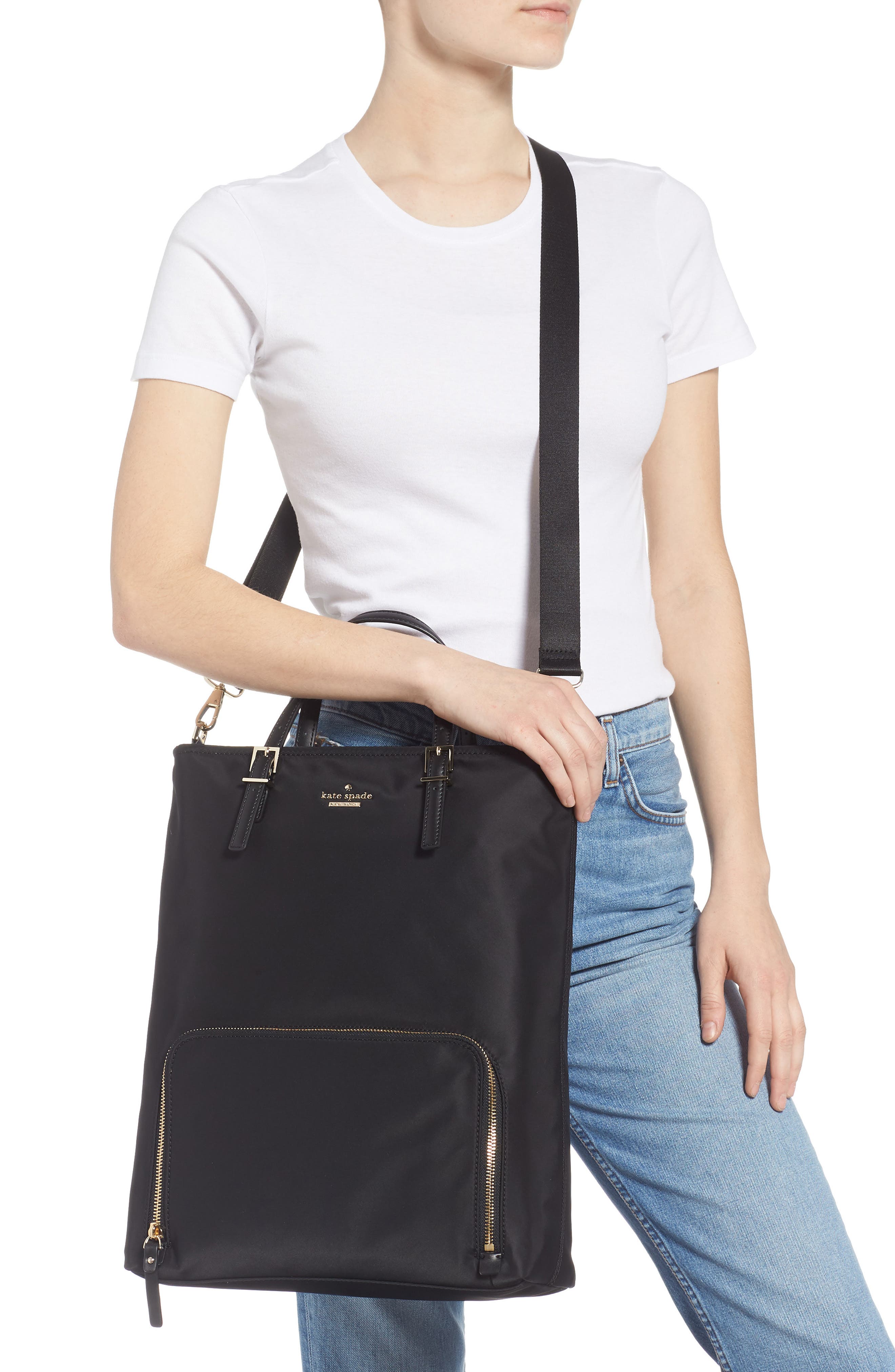 Kate Spade New York convertible nylon backpack, Alternate, color, 