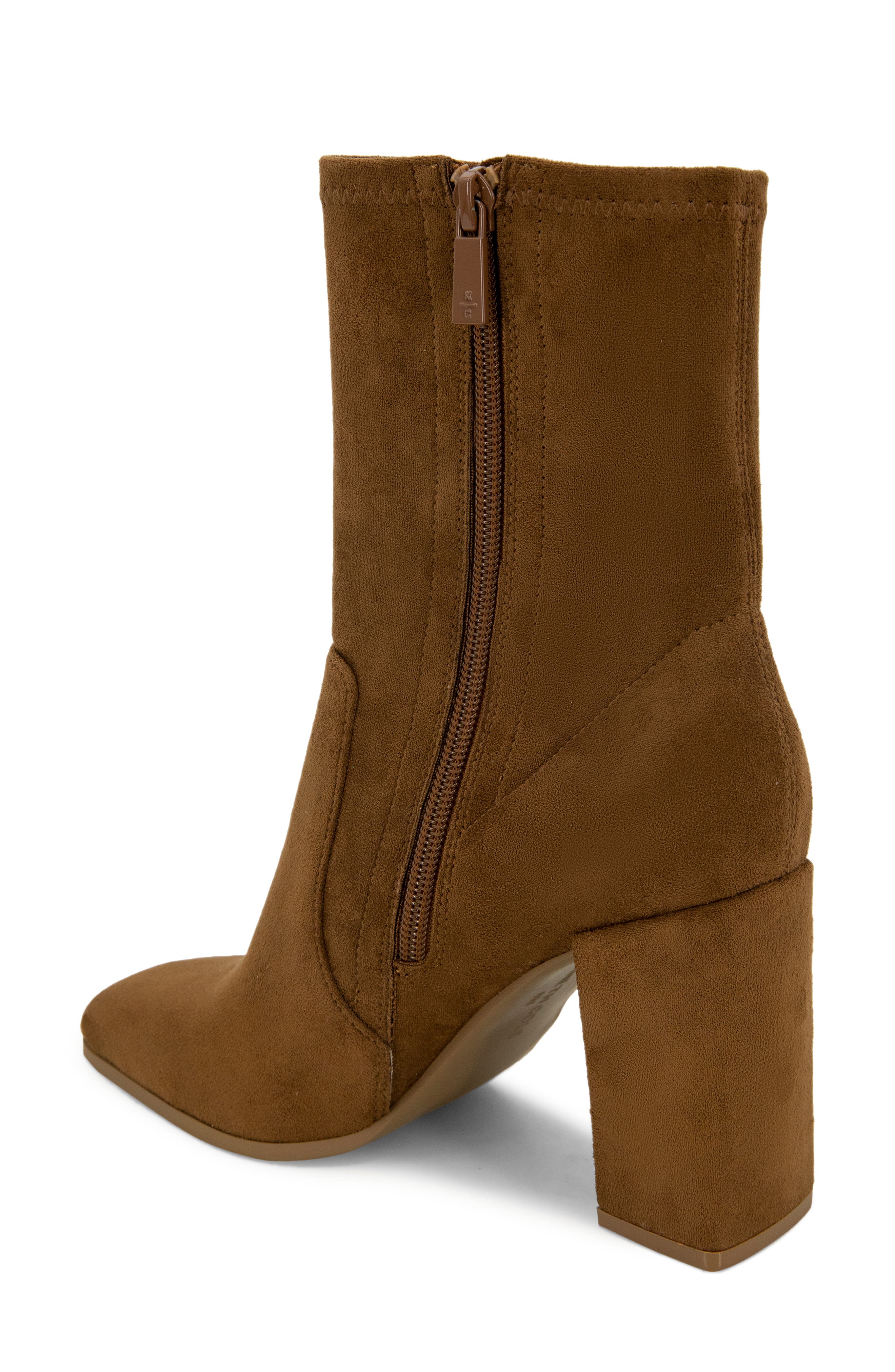 Kenneth Cole Jax Stretch Square Toe Boot, Alternate, color, Cognac