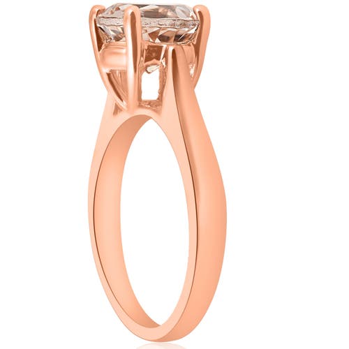 Bliss Diamond 8mm Round 1 3/4ct Genuine Morgranite 14k Gold Solitaire Engagement Ring In 14k Rose Gold