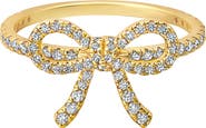 Crislu Fairy Tale Pavé Cubic Zirconia Bow Ring