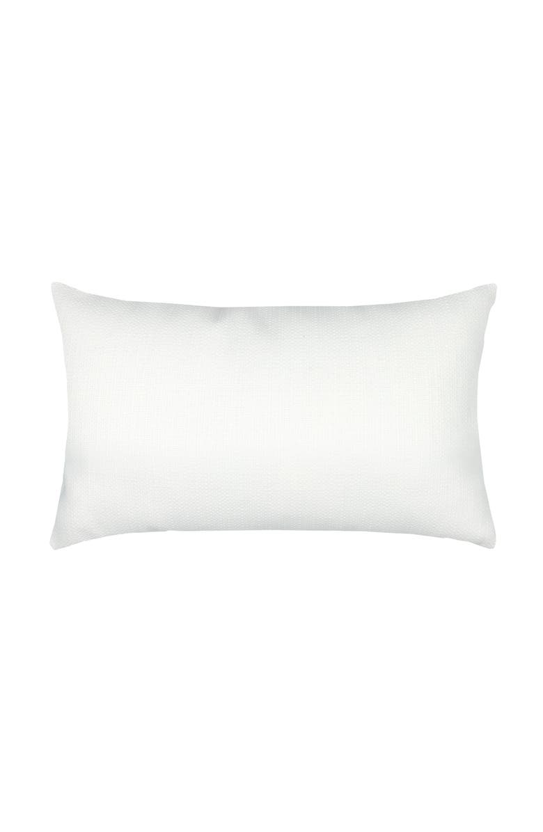 Elaine Smith Mane Blanc Handmade Macrame Fringed Indoor & Outdoor Woven Accent Pillow, Alternate, color, Blanc