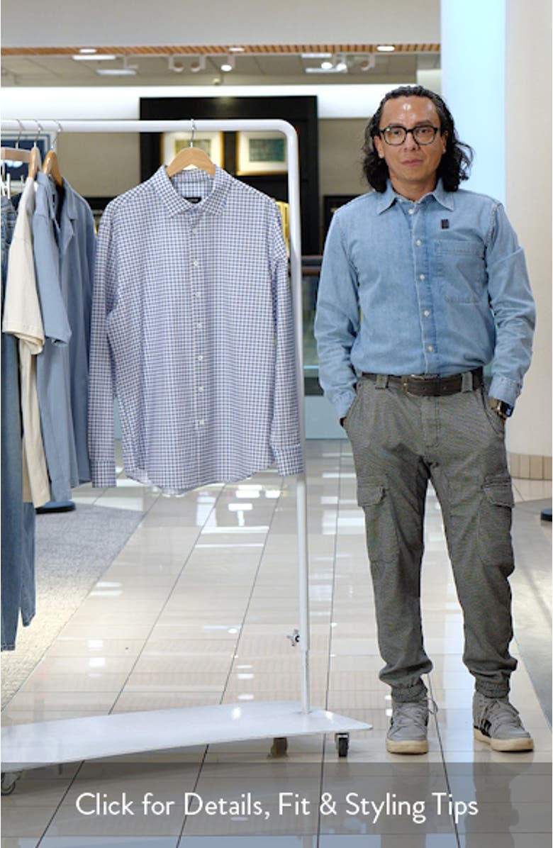 OoohCotton<sup>®</sup> Check Button-Up Shirt, sales video thumbnail