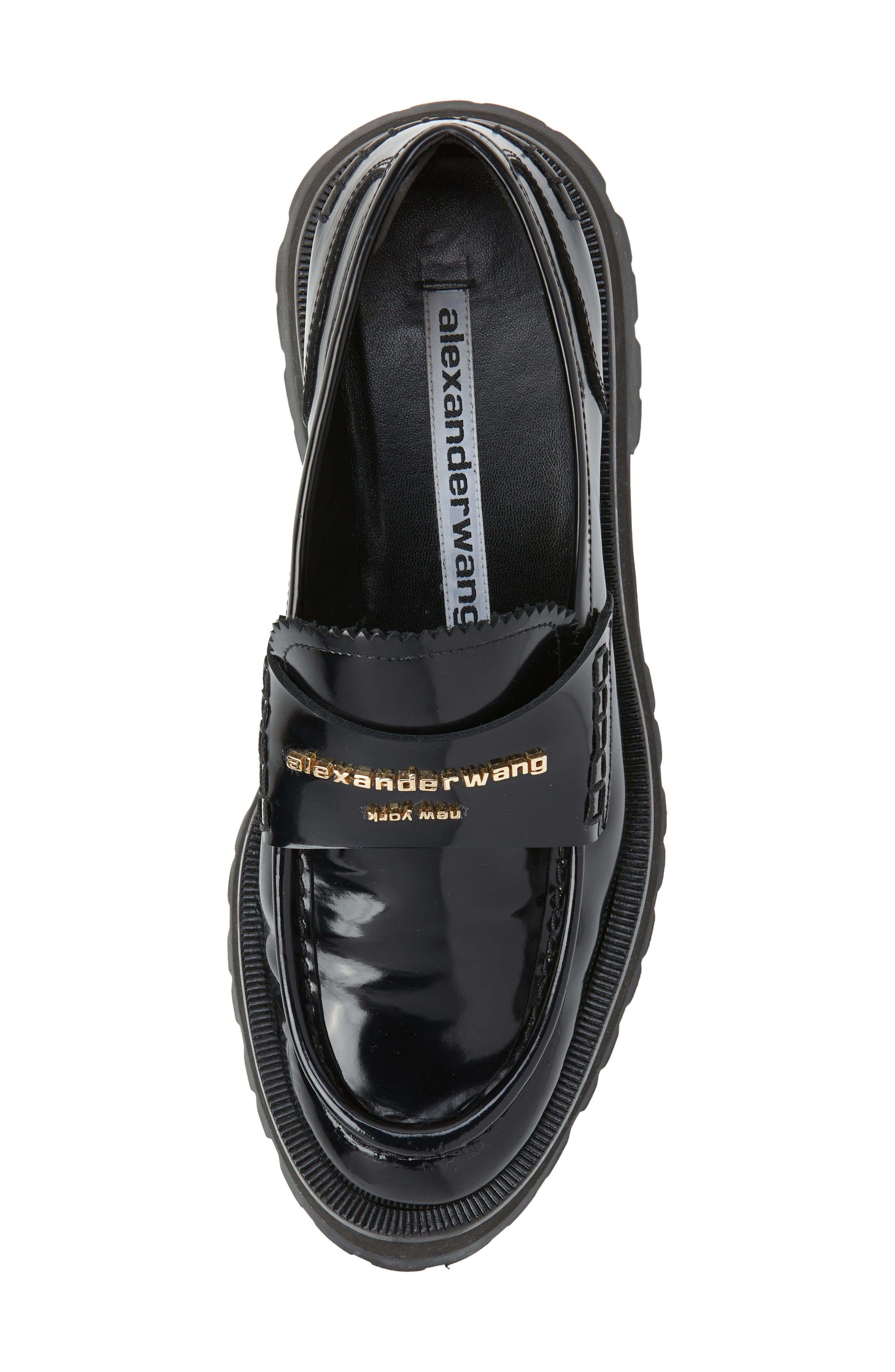 Alexander Wang Carter Lug Sole Loafer, Alternate, color, Black