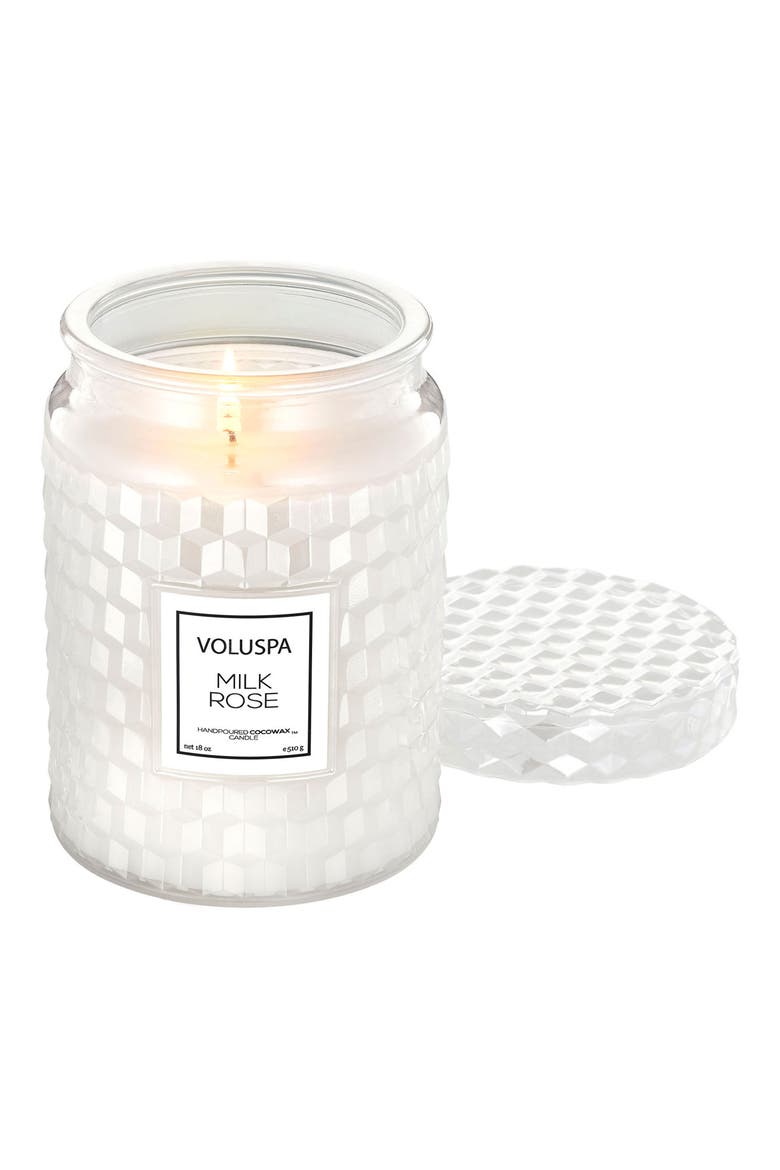 Milk Rose Large Jar Candle, Alternate, color, NO COLOR