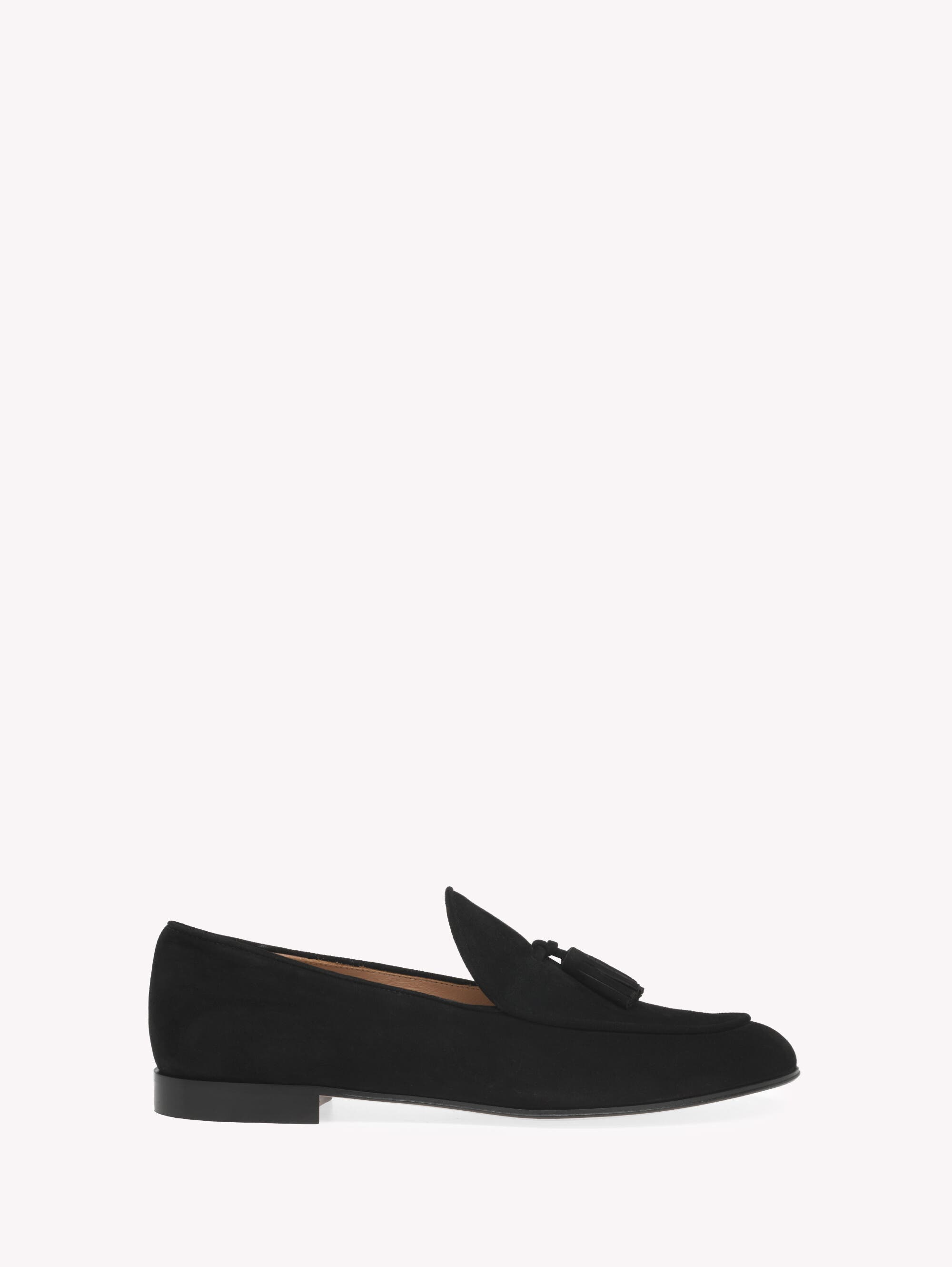 Gianvito Rossi Vittoria Mocassin, Main, color, Black Suede