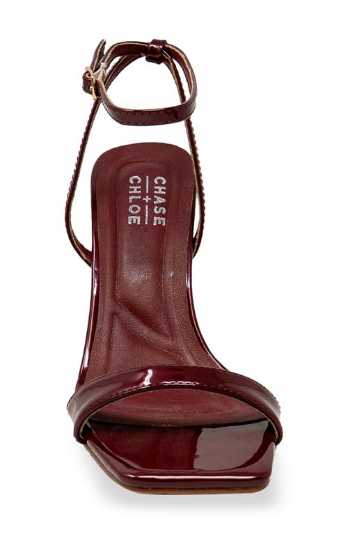 Chase & Chloe Chase And Chloe Alia Wedge Sandal In Red