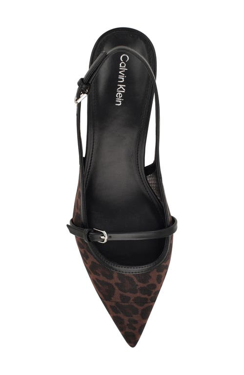 Calvin Klein Simira Kitten Heel Pump In Animal Print