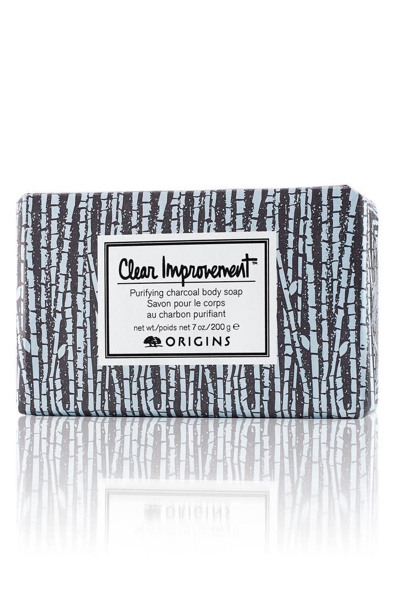 Origins Clear Improvement<sup>™</sup> Purifying Charcoal Bar Soap, Main, color, 