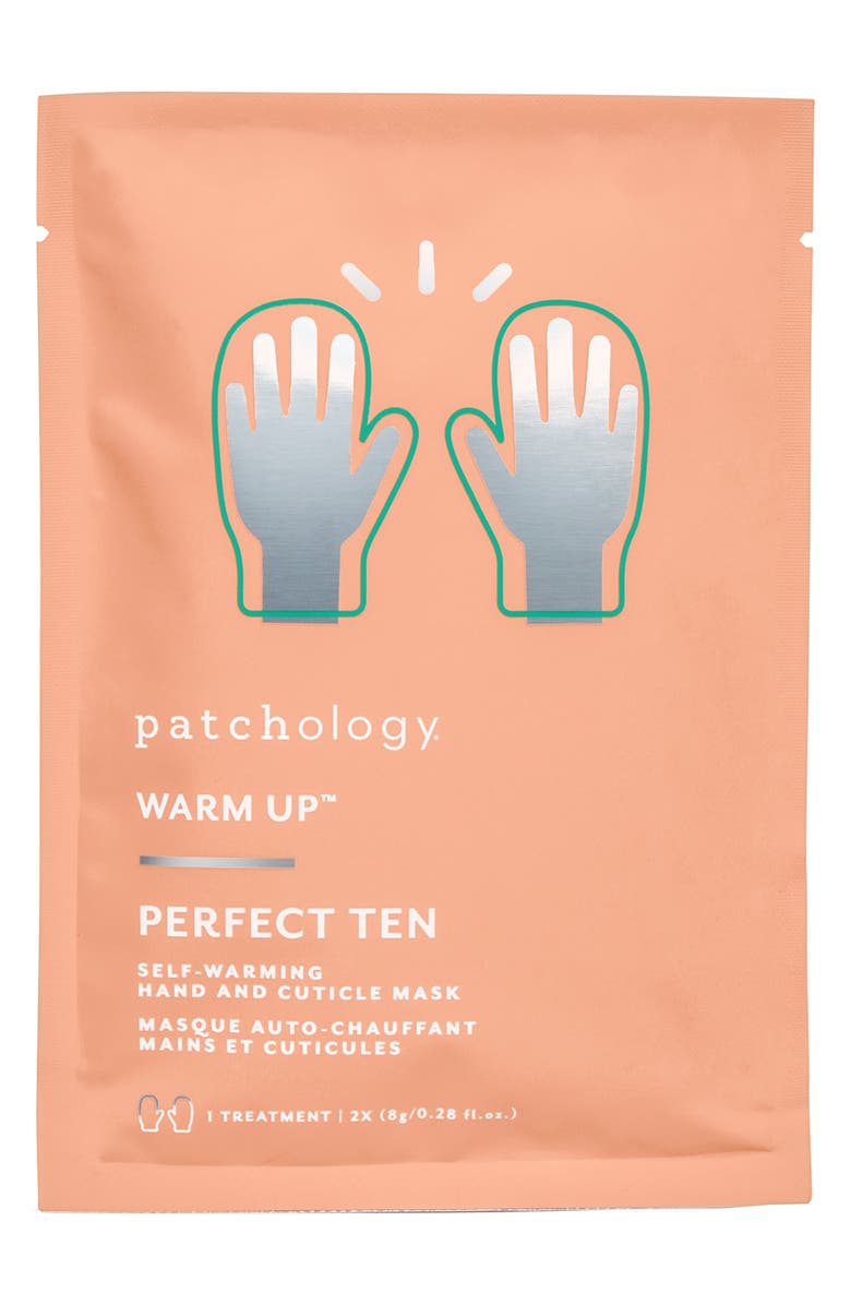 Patchology Warm Up<sup>™</sup> Perfect Ten Self-Warming Hand & Cuticle Mask, Main, color,